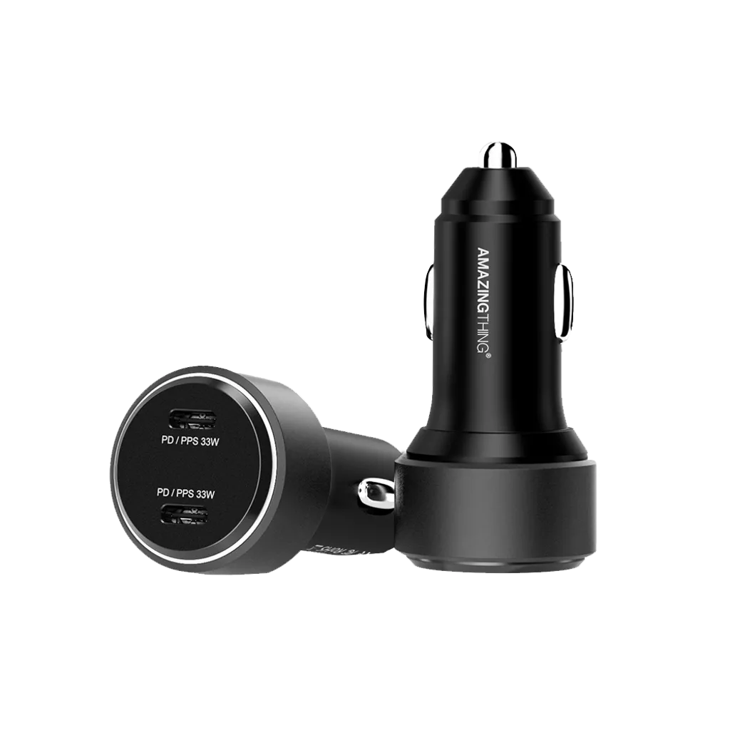 AMAZINGthing - Speed Pro - 66W Dual USB-C Car Adapter