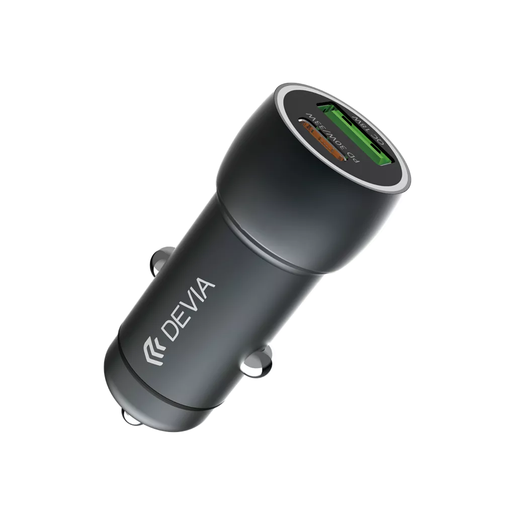 Devia - 30W PD USB-C & Qualcomm 3.0 USB Port Car Adapter