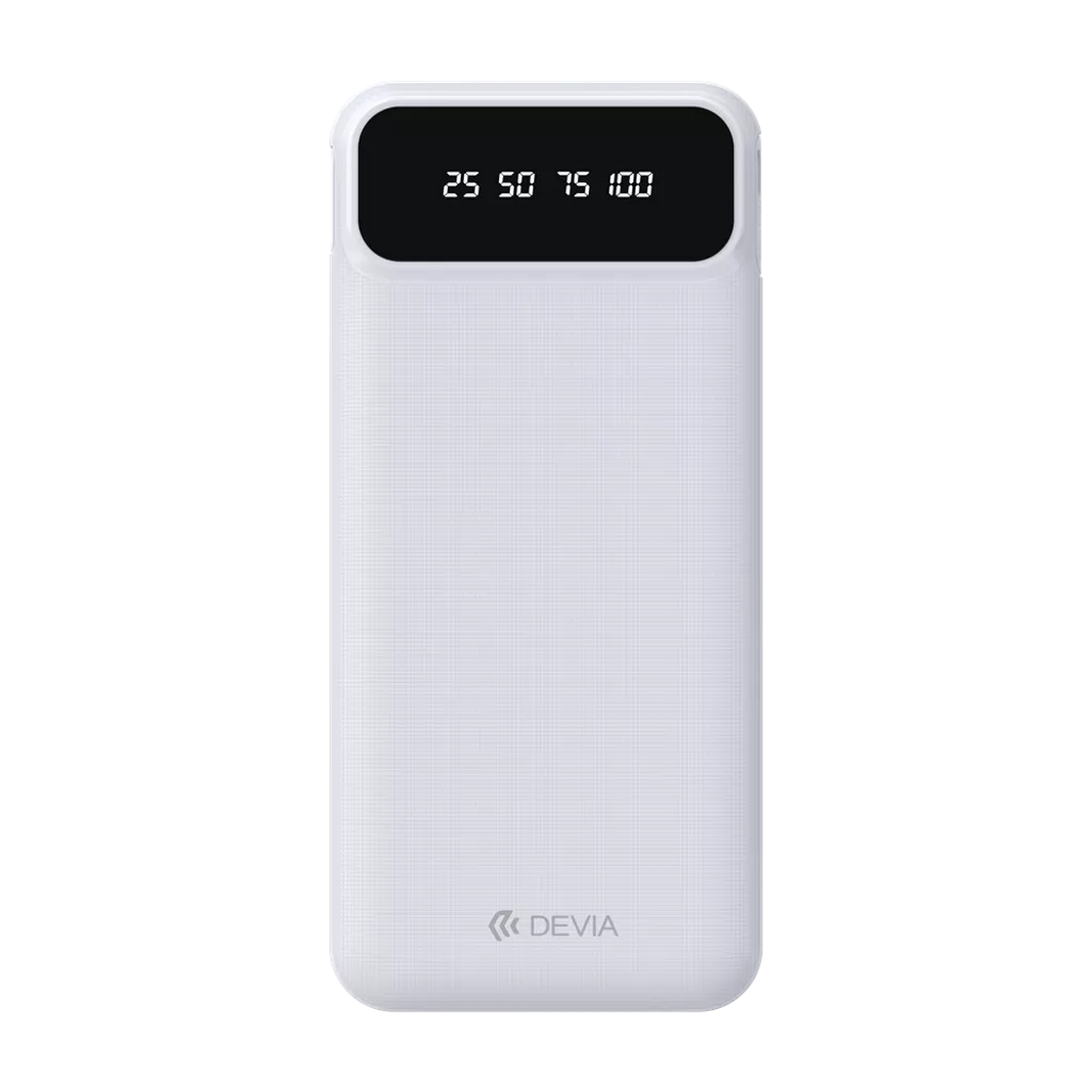 Devia - 10,000mAh Digital Display Powerbank & USB, Lightning, MicroUSB & USB-C Cable