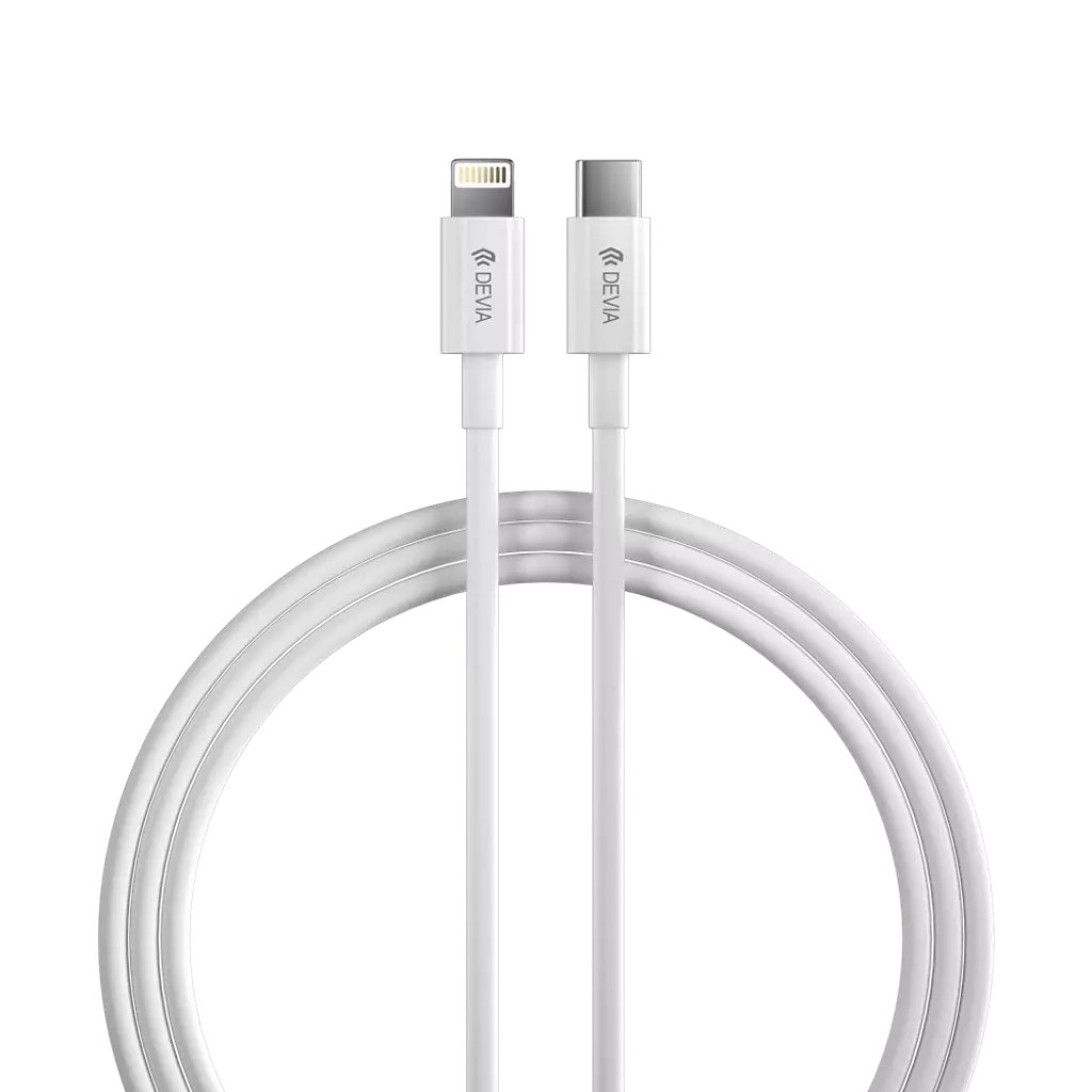 Devia - 2m (27W) Power Delivery - USB-C to Lightning Cable - White