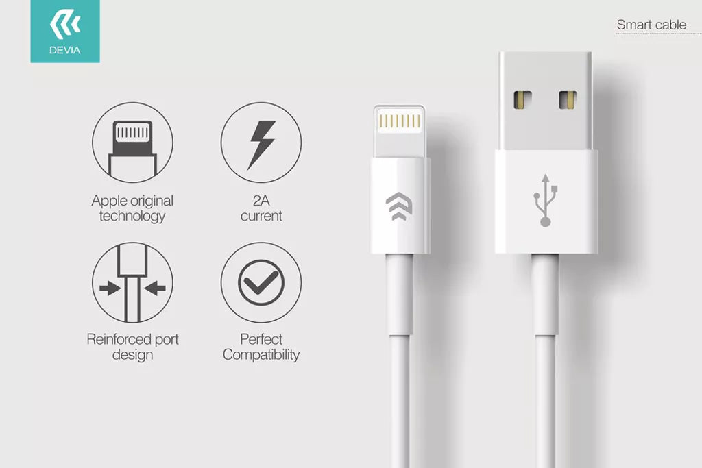 Devia - 1m (2.1A) USB to Lightning Cable