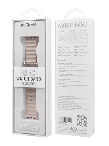 Devia - Ocean Band for Apple Watch (42mm/44mm/45mm/49mm) - Orange Grey