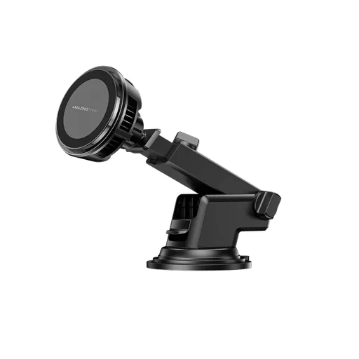 AMAZINGthing - Thermo-Cooling - RGB LED Indicator Magnetic MagSafe Universal Car Charging Mount - Black