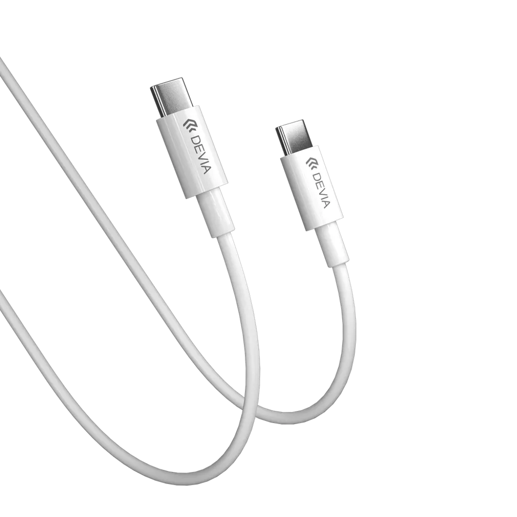 Devia - 45W GaN Dual USB-C Charging Plug & 1.5m USB-C Cable