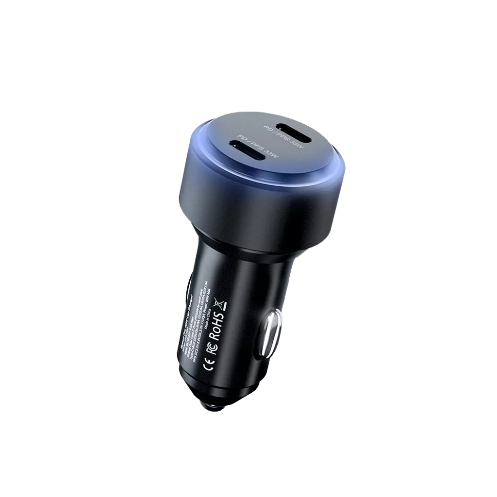 AMAZINGthing - Speed Pro - 66W Dual USB-C Car Adapter