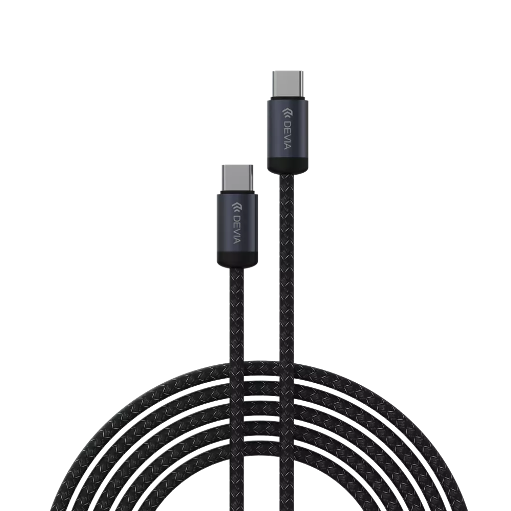 Devia - 30W PD USB-C & Qualcomm 3.0 USB Port Car Adapter & 1.2m USB-C to C Cable