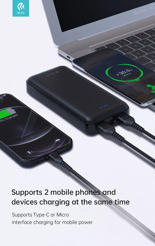 Devia - 20,000mAh Kintone Dual Port Powerbank