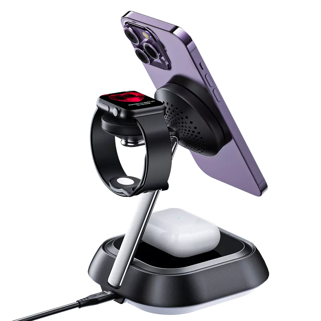 Acefast - 20.5W MagSafe Triple Wireless Charging Pad for Apple iPhone, Airpods & Watch