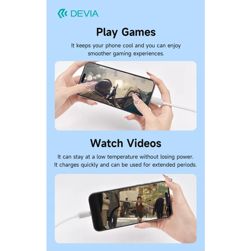 Devia - 1.5m (60W) Woven Braided - USB-C to USB-C Cable