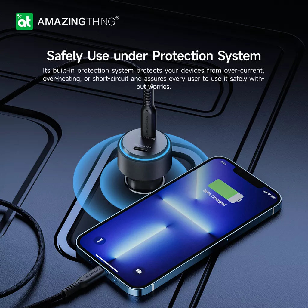 AMAZINGthing - Speed Pro - 66W Dual USB-C Car Adapter