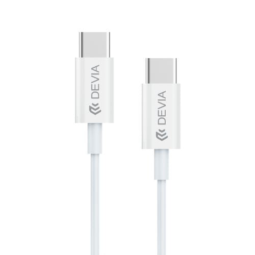 Devia - 1.2m (60W) Smart Power Delivery Cable - USB-C to USB-C Cable - White