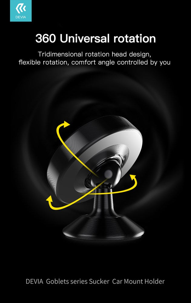 Devia - Magnetic Plate Dashboard Car Holder - Black