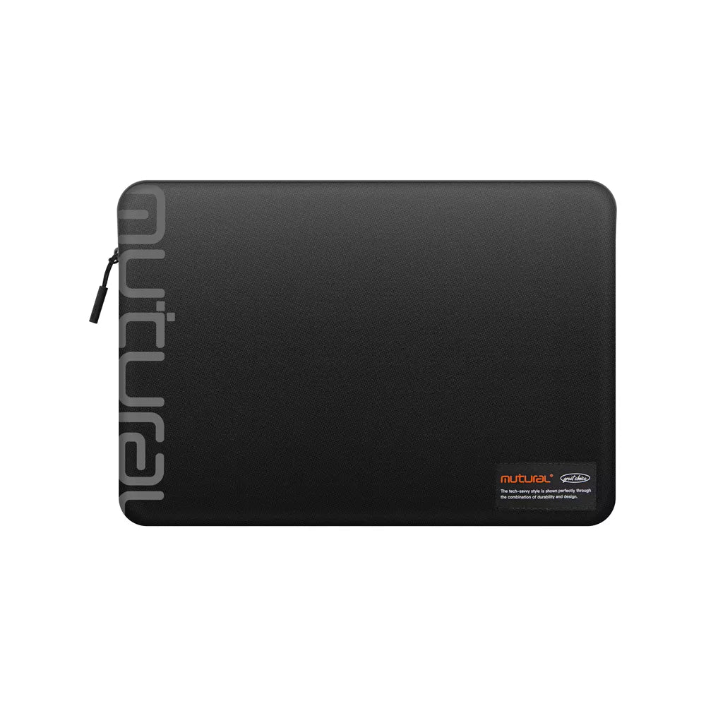 Mutural - Minimalist - 13 to 14" Universal Notebook & Laptop Sleeve - Black