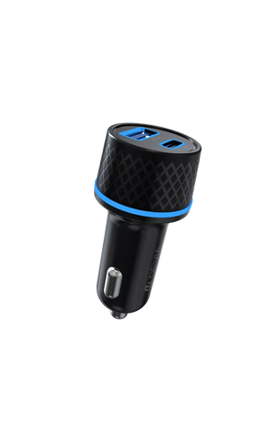 Devia - 30W PD USB-C & Qualcomm 3.0 USB Car Charger - Black