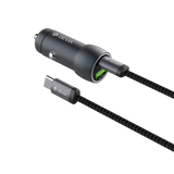 Devia - 30W PD USB-C & Qualcomm 3.0 USB Port Car Adapter & 1.2m USB-C to C Cable