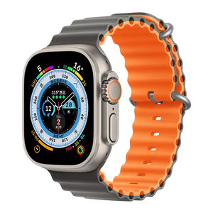 Devia - Ocean Band for Apple Watch (42mm/44mm/45mm/49mm) - Orange Grey