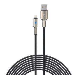 Devia - 1.5M (2.1A) USB to Non-MFi Lightning Zinc Alloy Cable - Black