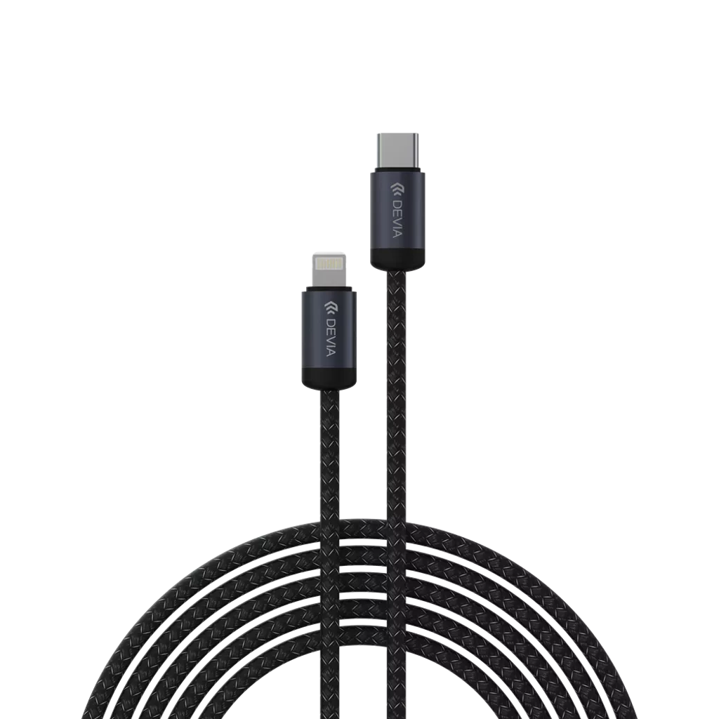 Devia - 2m (27W) Mesh Armour USB-C to Non-MFI Lightning Cable