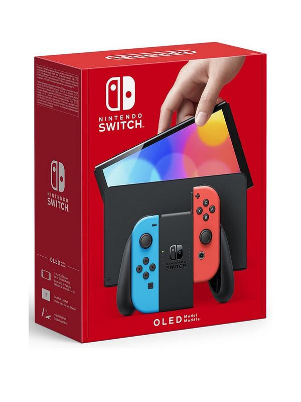 Nintendo Switch OLED - Neon Blue & Red