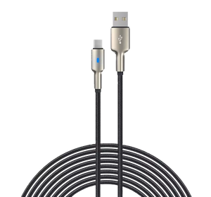 Devia - 1.5M (2.1A) USB to Type-C Zinc Alloy Cable - Black