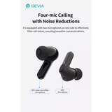 Devia - ANC-TWS Pro1 - True Wireless Earbuds & Charging Case - (White)