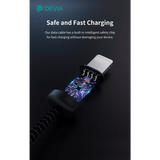 Devia - 2m (27W) Mesh Armour USB-C to Non-MFI Lightning Cable
