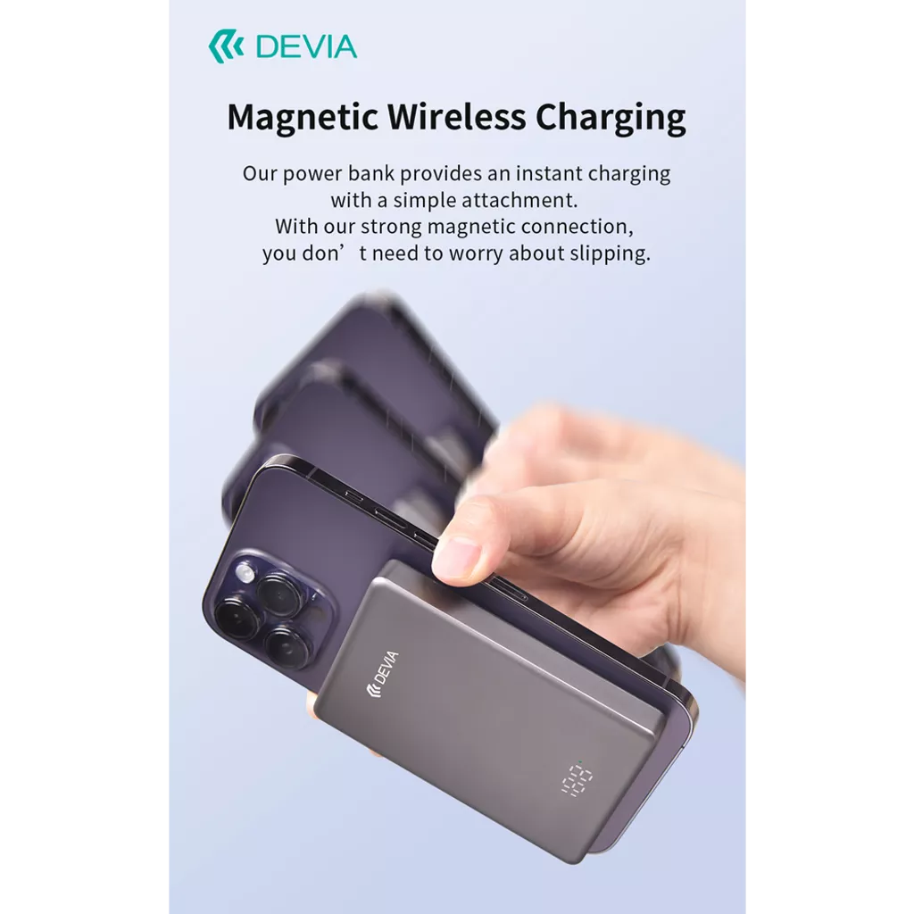 Devia - 10,000mAh 20W PD MagSafe Metal Digital Powerbank