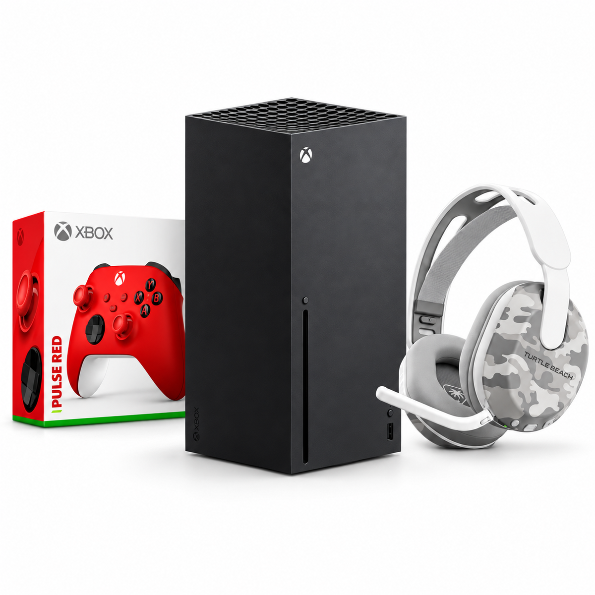 Xbox Series X Bundle W/Headset and Pulse Red Controller