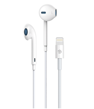 Devia - Lightning Bluetooth Earphones with Microphone & Volume Control - White