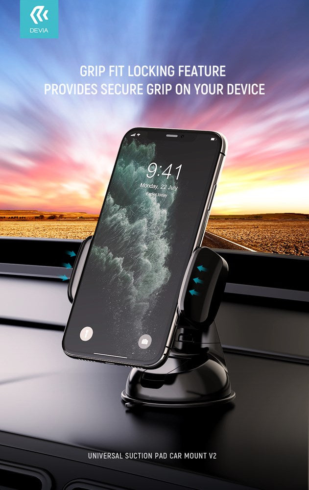Devia - Sturdy Universal Car Mount Holder - Black