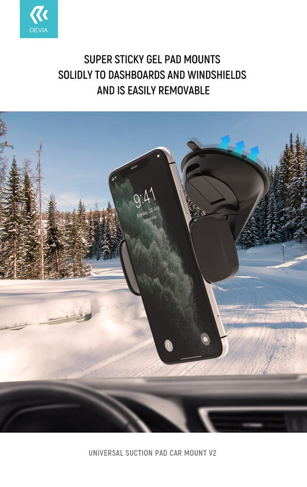 Devia - Sturdy Universal Car Mount Holder - Black